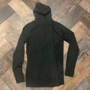 ZYIA CHARCOAL HOODED CARDIGAN